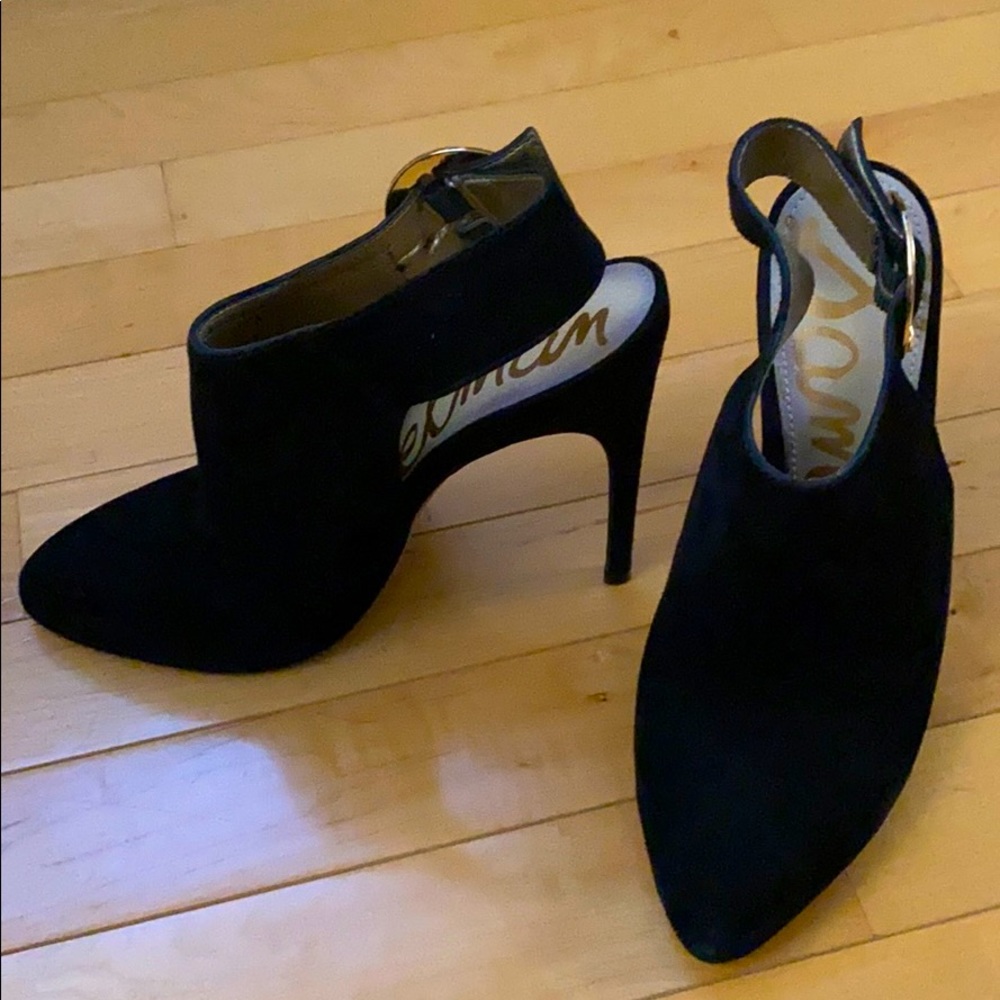 Sam Edelman Sexy Black Suede Heels Size 5.5